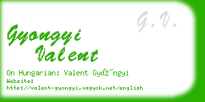 gyongyi valent business card